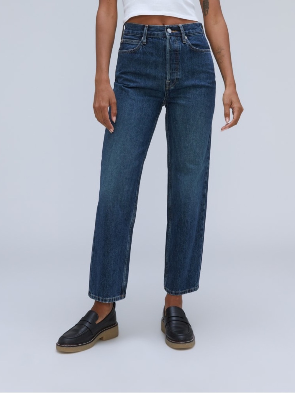 Everlane The Way High Dark Blue Jean